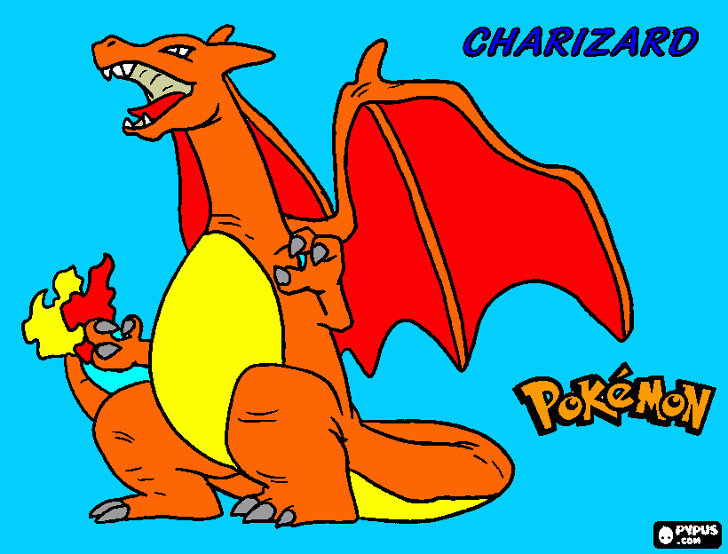 charizard x or y coloring page