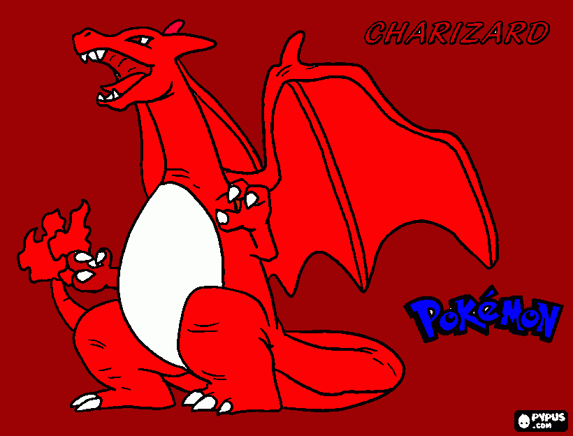charmander and charmeleon coloring page