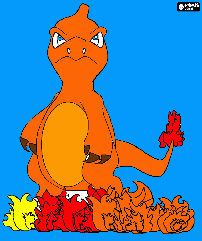 charmeleon coloring page