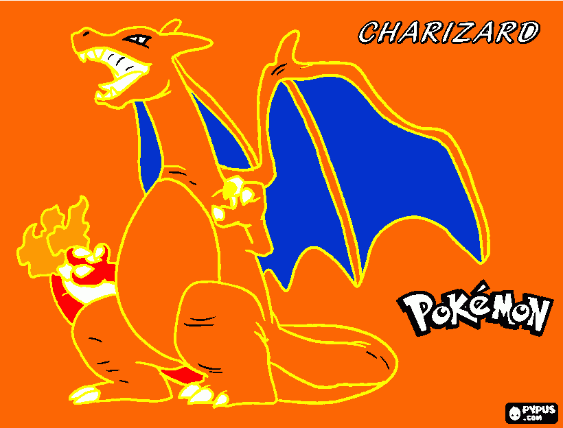 charzard evelution coloring page