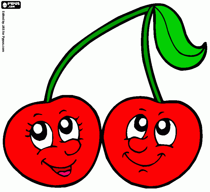 cherries on top coloring page