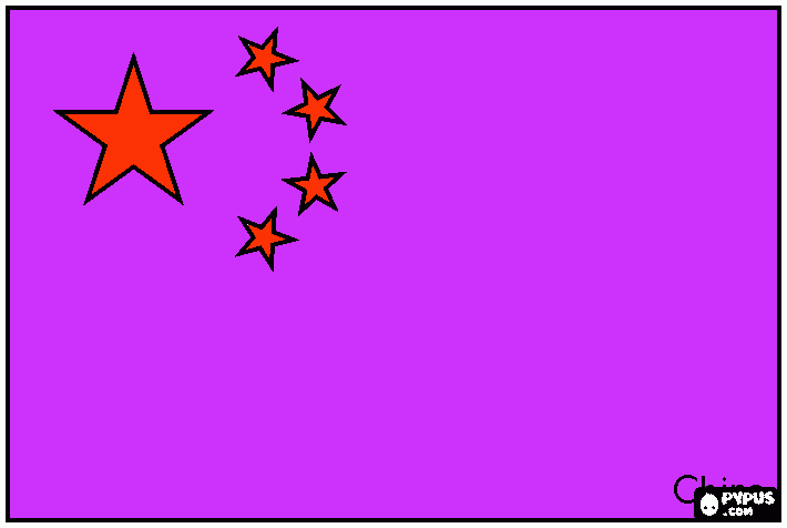 china flag coloring page