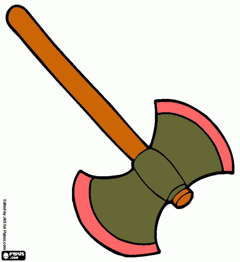 chop me down with an axe! coloring page