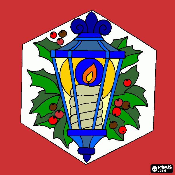 christmas lantern coloring page