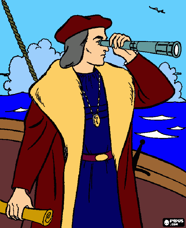 Christopher Columbus coloring page