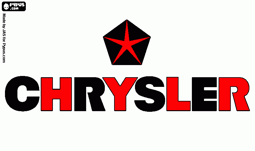 chrysler logo coloring page
