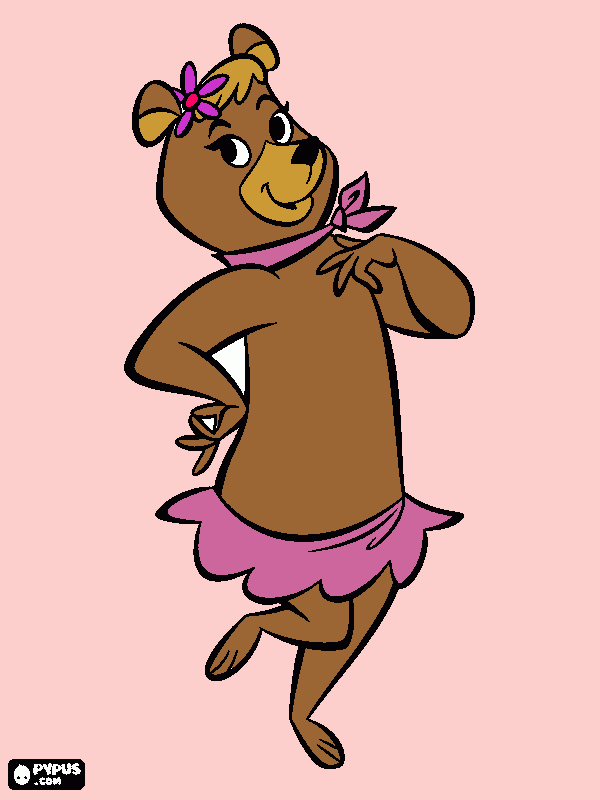 Cindy Bear coloring page