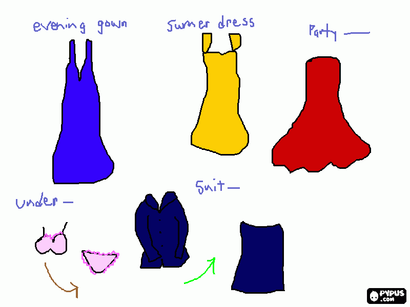 clothes idea coloring page