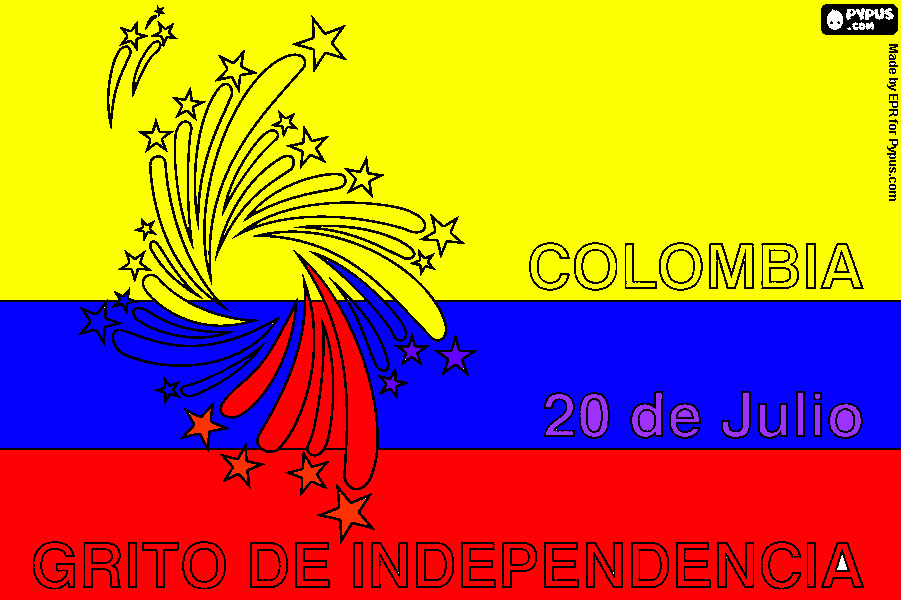 colombia coloring page