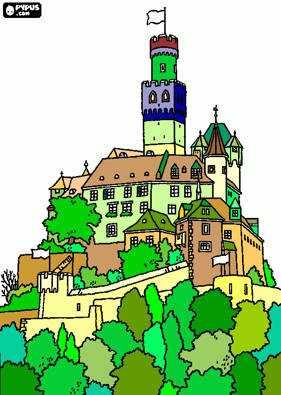 Colorful-Castle coloring page