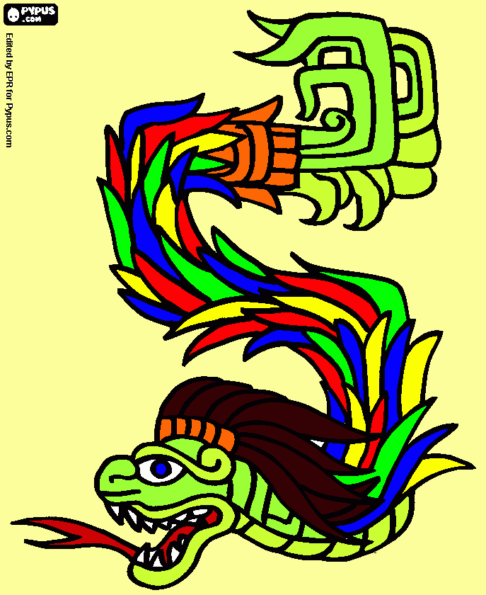 coloring a Mayan God by jose arias  coloring page