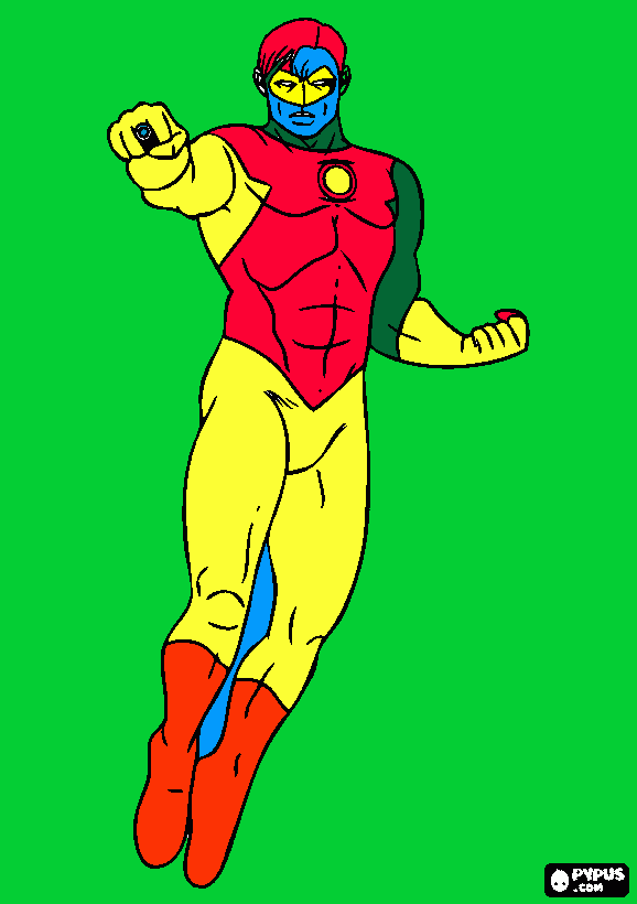 colourful man coloring page