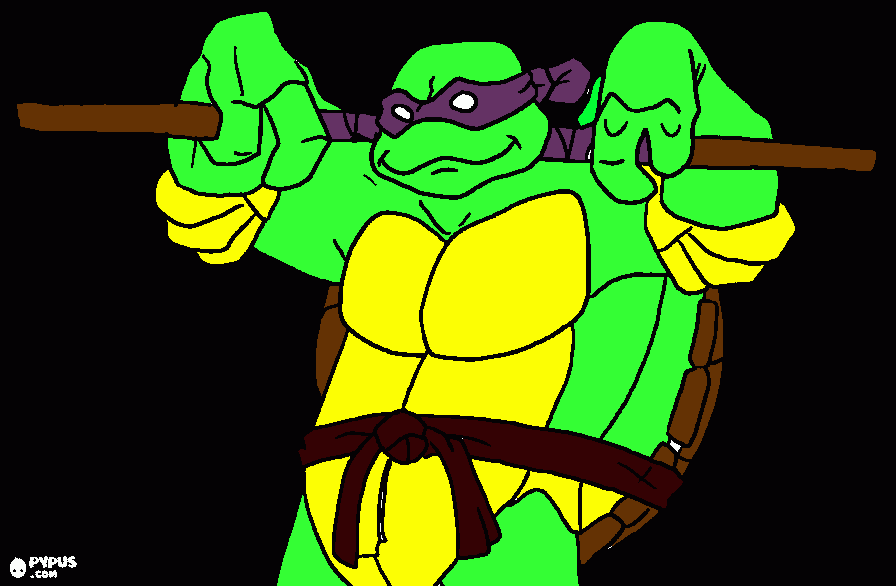 colouring a ninja turtle ( Donatello ) by jakob freeman-minhas coloring page