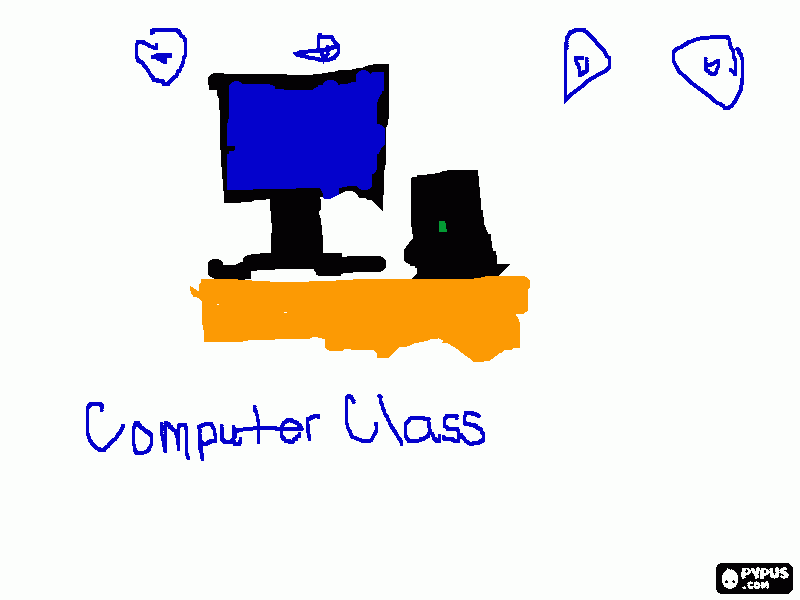 Computer Class coloring page