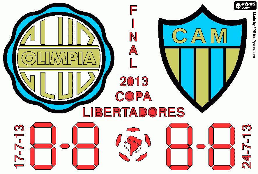 Copa Libertadores Final 2013  coloring page