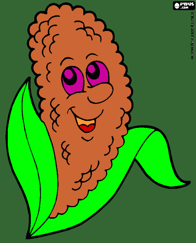 corn in the cob coloring page