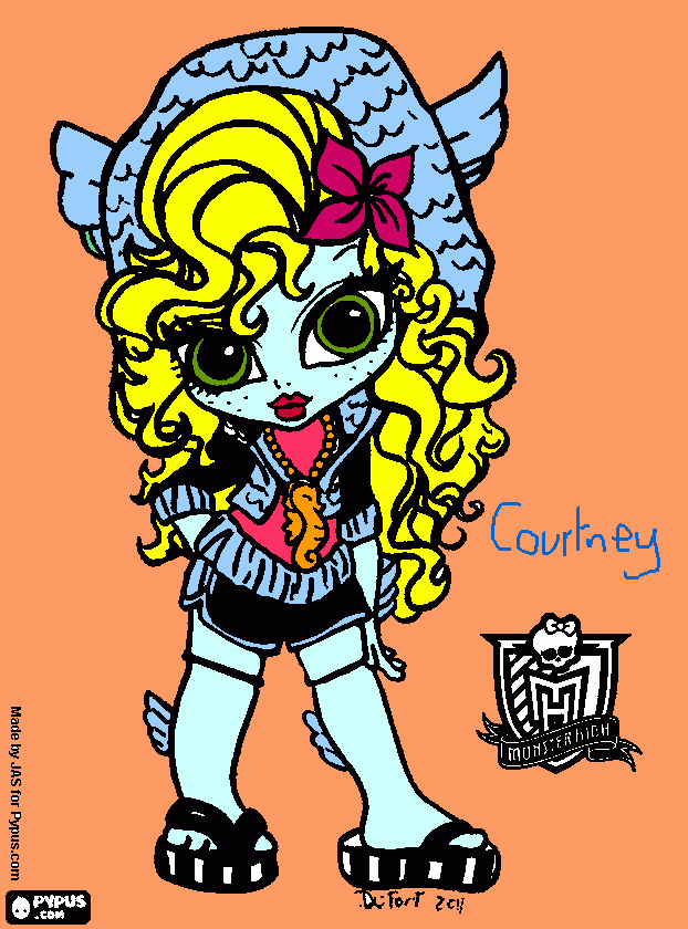 courtney coloring page