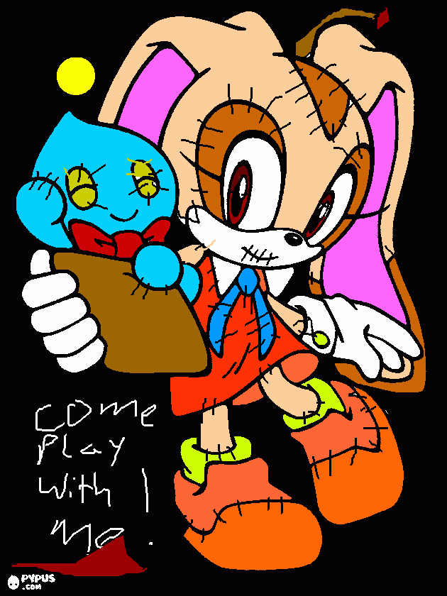 cream and chees as tails doll coloring page