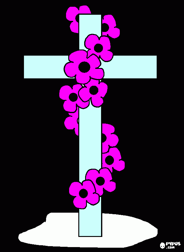cross coloring page