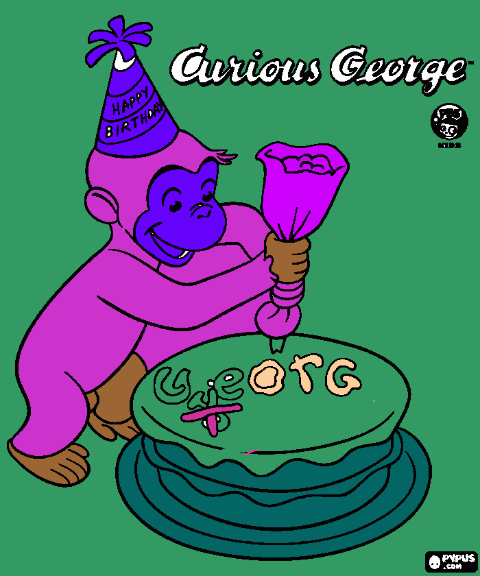 Curous Georege 4 coloring page
