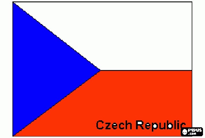 Czech flag coloring page