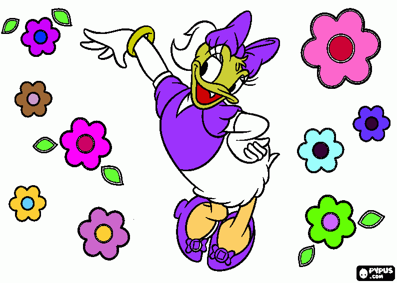 daisya duck coloring page