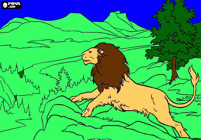 Dalia's lion pic 2 coloring page