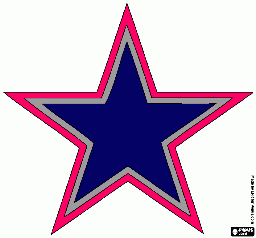 dallas cowboy star coloring page
