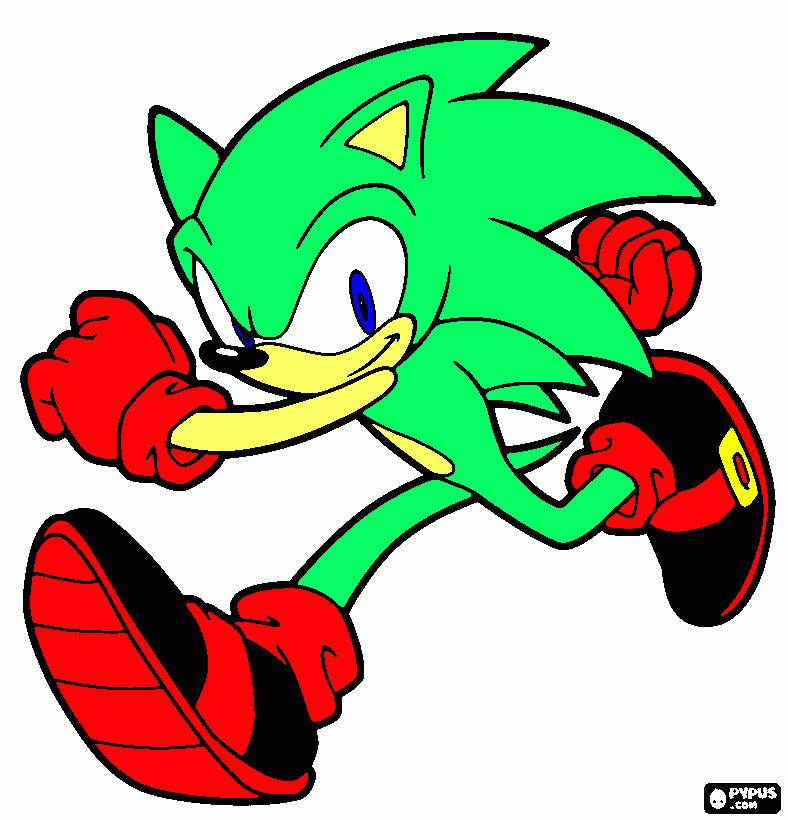dare the hegehog is twice as faster than sonic coloring page