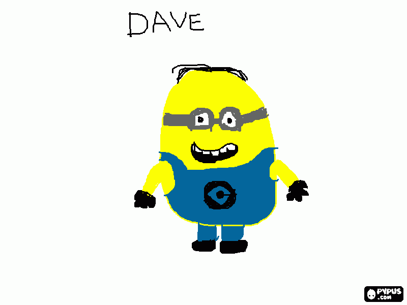Dave minion coloring page