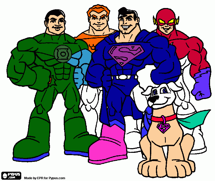 DC Super Friends coloring page