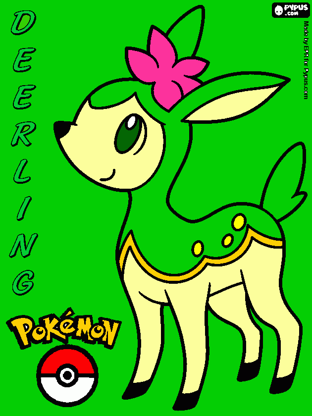 Deerling coloring page