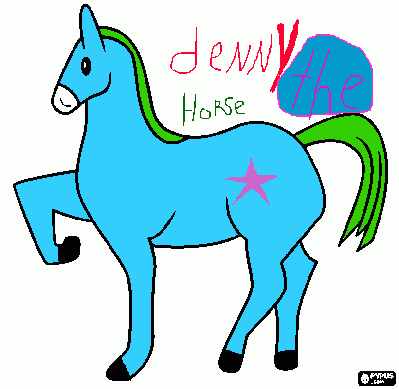  DENNY THE HORSE coloring page