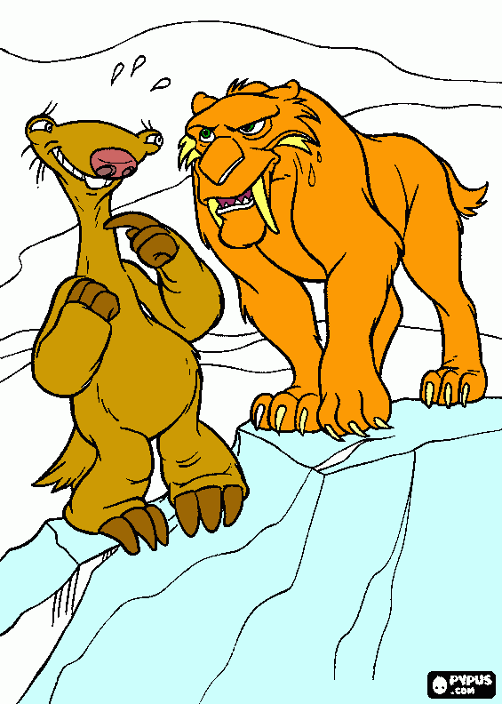 diego and sid coloring page