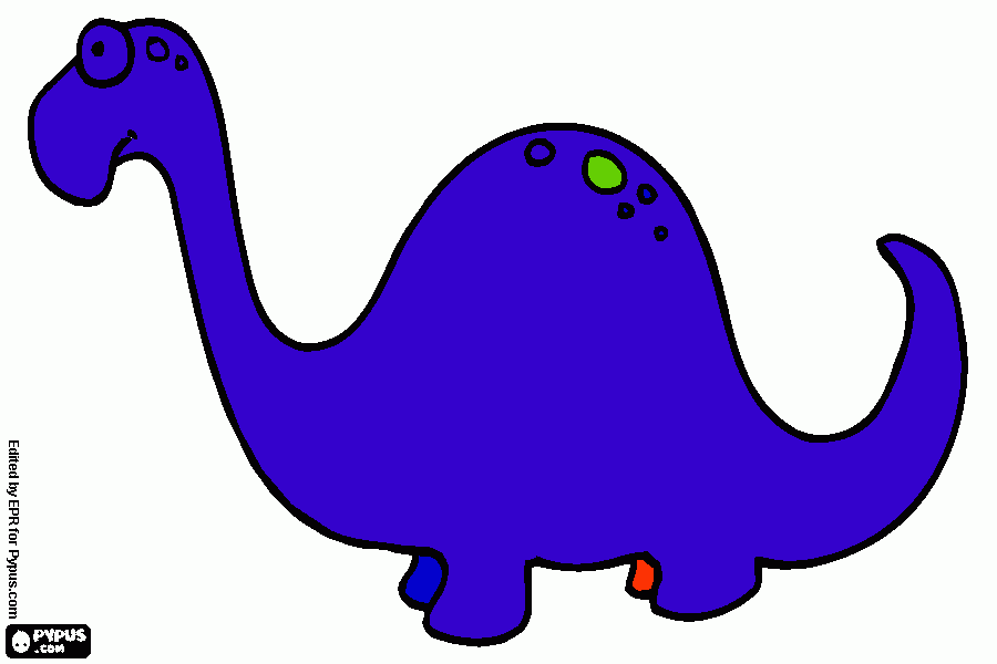 dino blue big green spot he be sexy coloring page