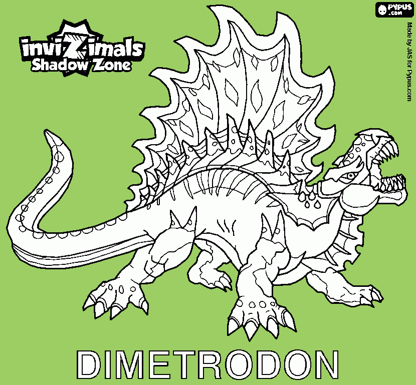 dino with spine coloring page