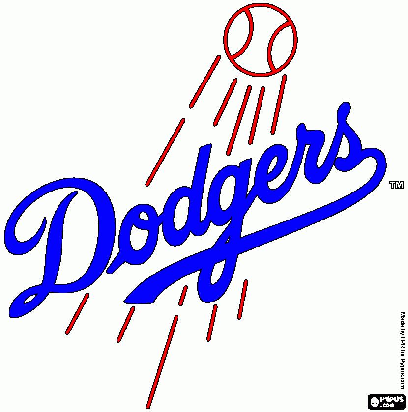 la dodgers baseball coloring pages - photo #21