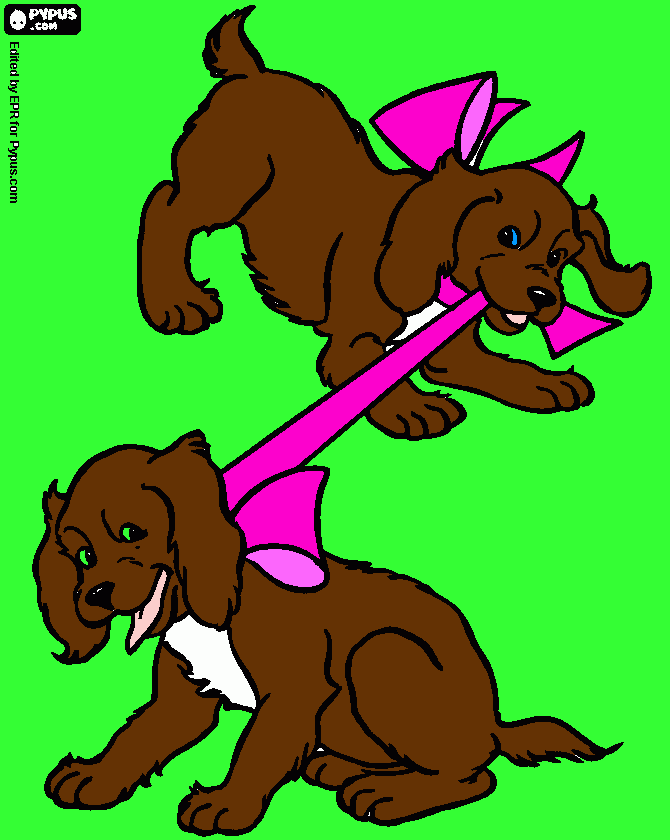 doggies coloring page