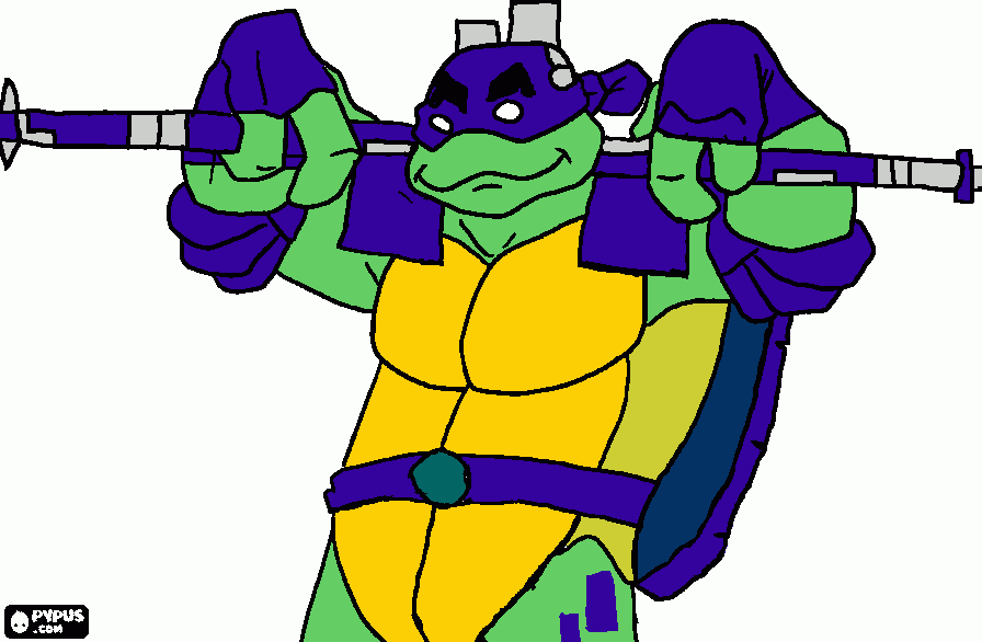 Donatello the Softshell Turtle (Rise of the Teenage Mutant Ninja Turtles) coloring page