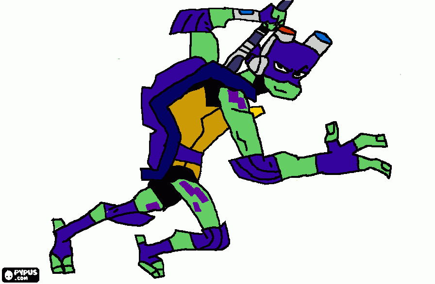 Donatello the Softshell Turtle 2.0 (Rise of the TMNT) coloring page