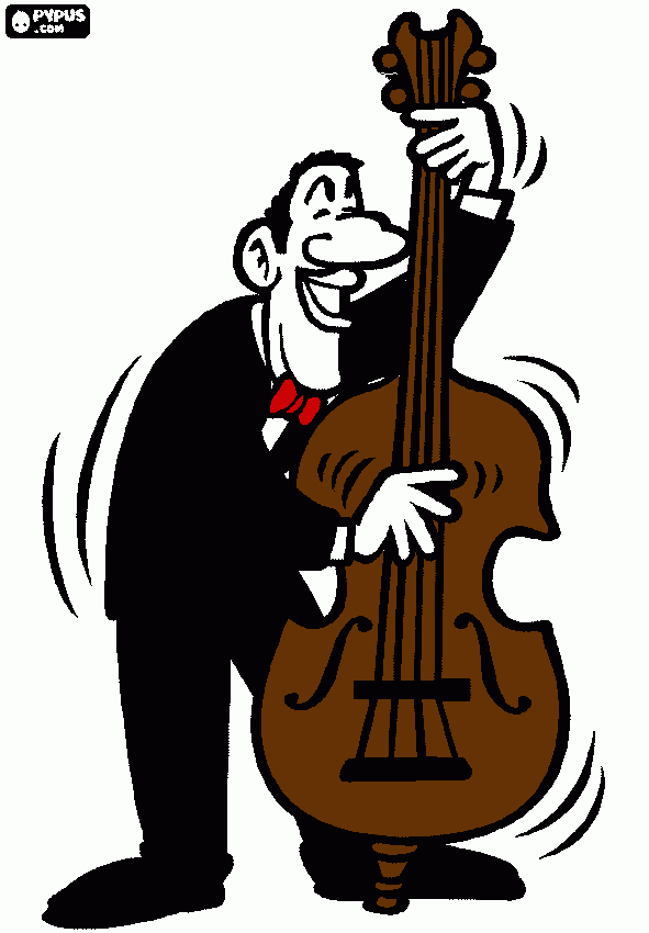 Double Bass Coloring Page coloring page