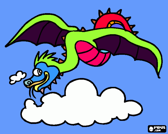 dragon 1 coloring page
