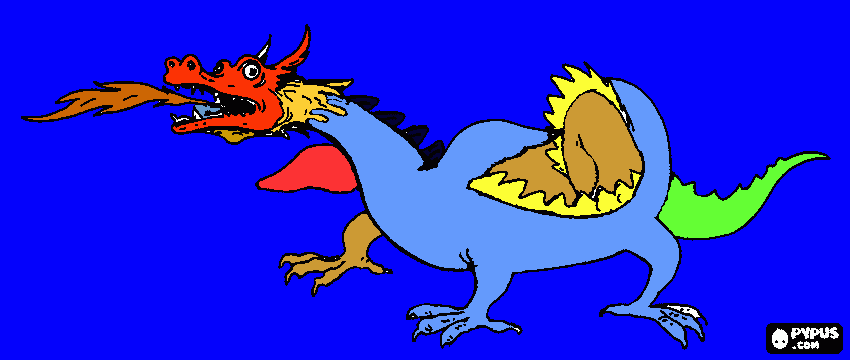 dragon 2 coloring page