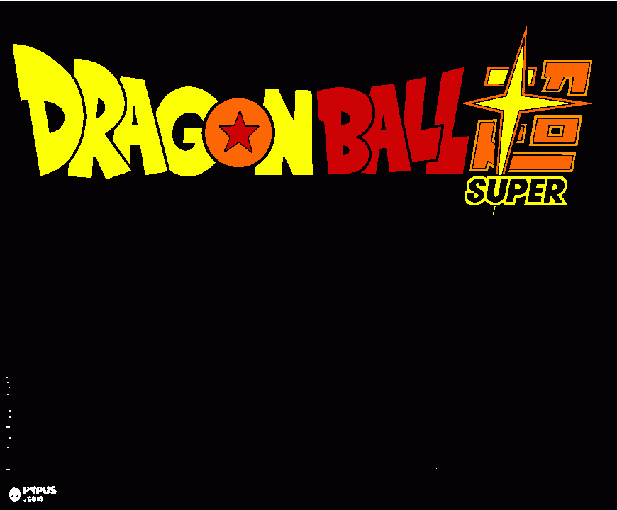 dragon ball super logo coloring page