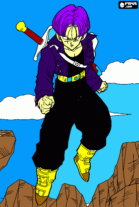Dragon Ball Z Trunks coloring page