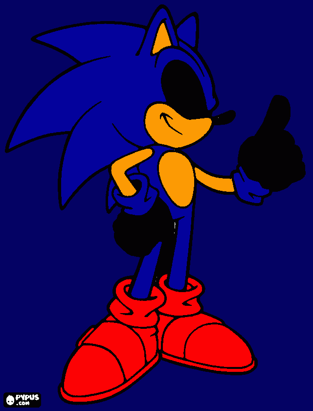 drk sonic coloring page
