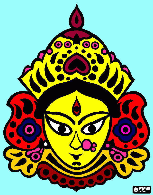 Durga Maa coloring page