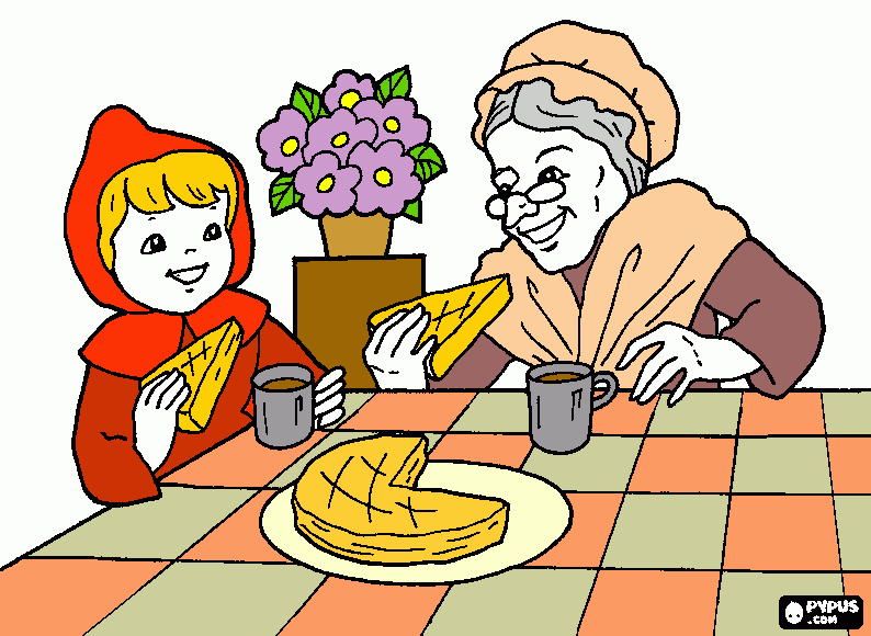 eating cake coloring page