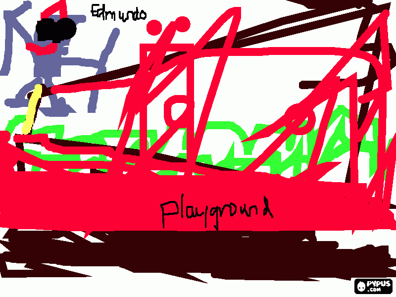 Edmundo on playground coloring page