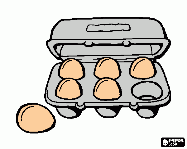 Eggs coloring page